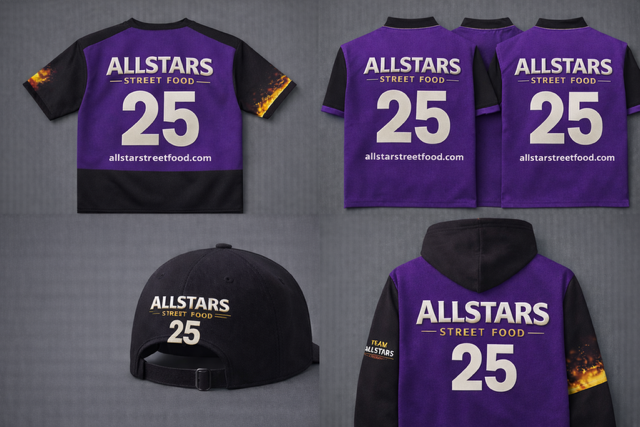 Camiseta morada ALLSTARS STREET FOOD