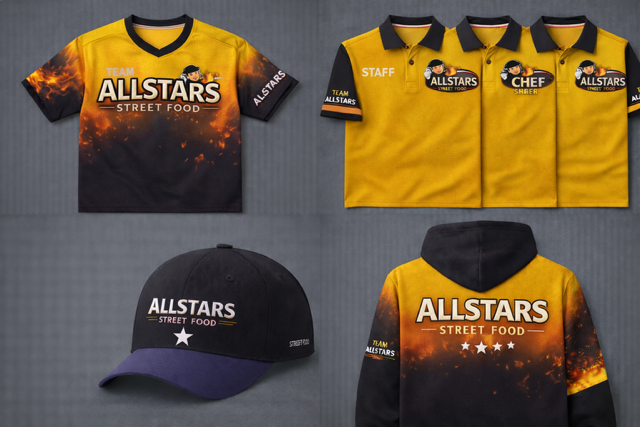 Camiseta amarilla ALLSTARS STREET FOOD